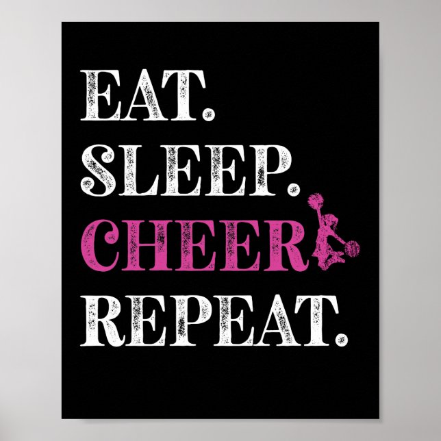Eat Ssov Cheer Upprepa Cheerledande Cheerledare Poster (Framsidan)