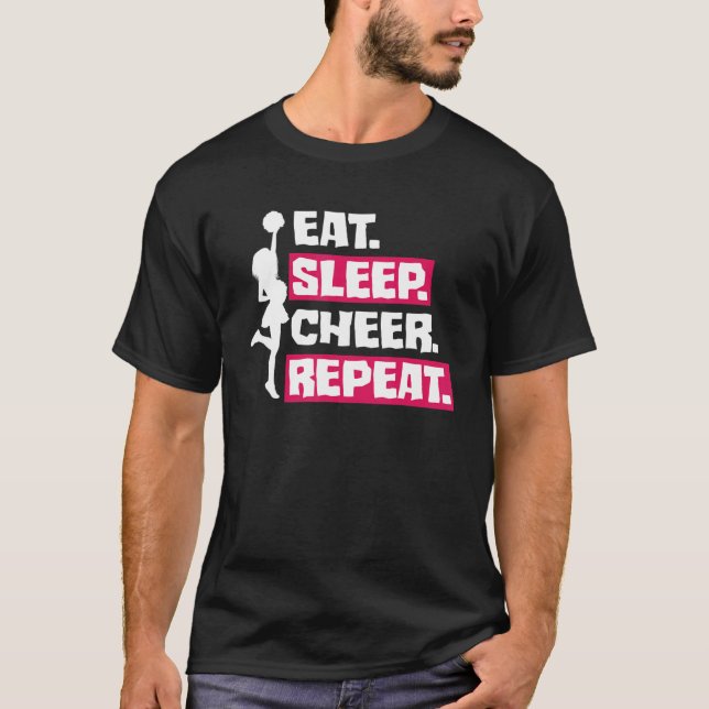 Eat Ssov Cheer Upprepa Cheerledande Cheerledare T Shirt (Framsida)