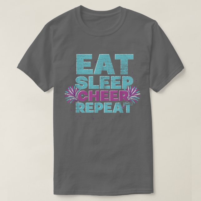 Eat Ssov Cheer Upprepa Cheerledare Cheering Cheerl T Shirt (Design framsida)
