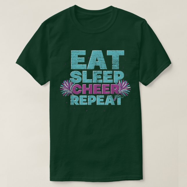 Eat Ssov Cheer Upprepa Cheerledare Cheering Cheerl T Shirt (Design framsida)