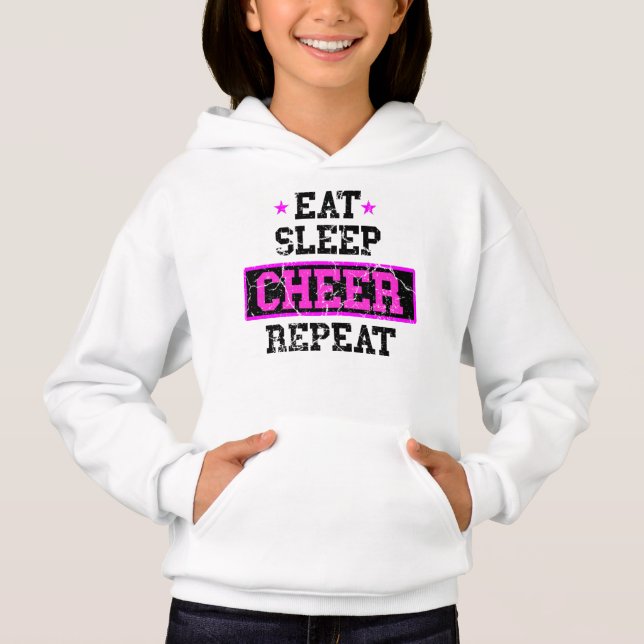 Eat Ssov Cheer Upprepa CheerLedare T-Shirt (Framsida)