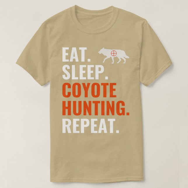 Eat Ssov Coyote Hunting Repeat Funny Yote Hunting T Shirt (Design framsida)