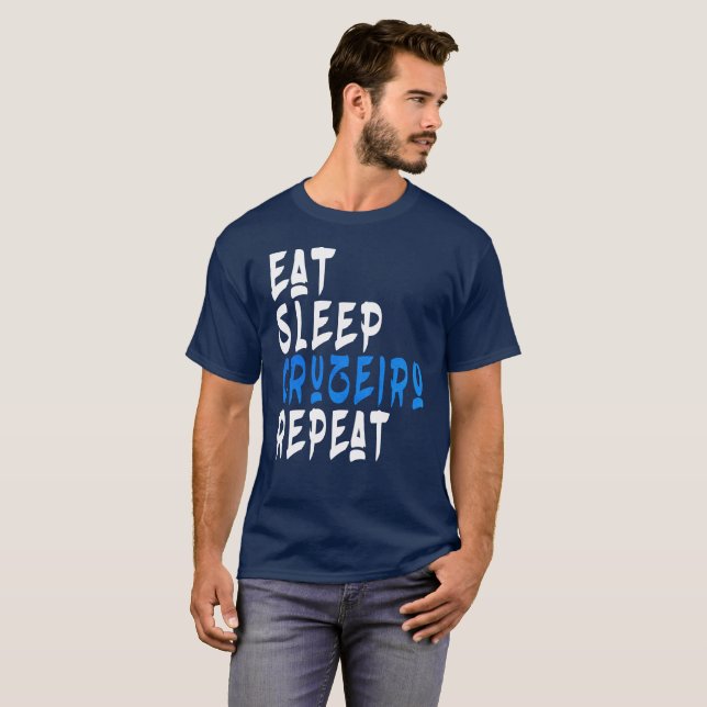 Eat Ssov Cruzeiro Upprepa fotboll T Shirt (Hel framsida)