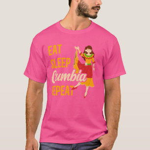 Eat Ssov Cumbia Repeat Merengue Bachata Vallenato T Shirt