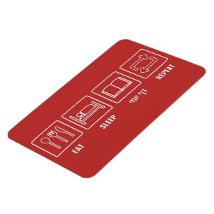 Eat Ssov Daf Yomi Repeat - Jewish Humor Talmud Magnet
