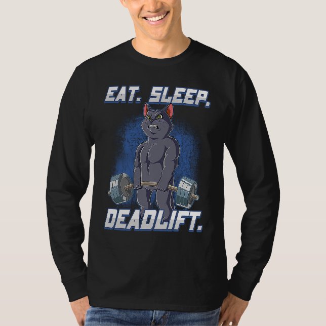 Eat Ssov Deadlift Gym Bodybuilding T Shirt (Framsida)