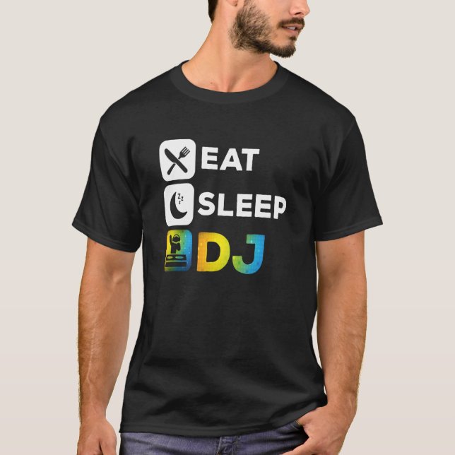 Eat Ssov DJ Disk Jockey T Shirt (Framsida)