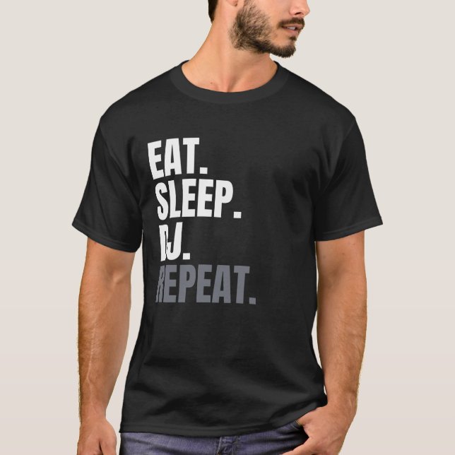 Eat Ssov DJ Repeat EDM Trance Dubstep Techno T Shirt (Framsida)