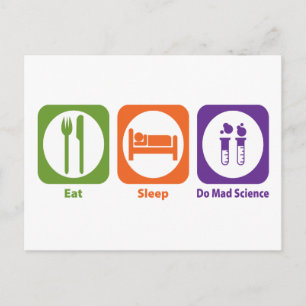 Eat Ssov Do MAD Science Vykort