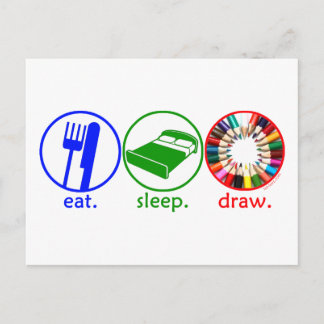 Eat Ssov Draw Vykort