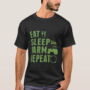 Eat Ssov Farm Upprepa Farmer Farming Funny Christm T Shirt