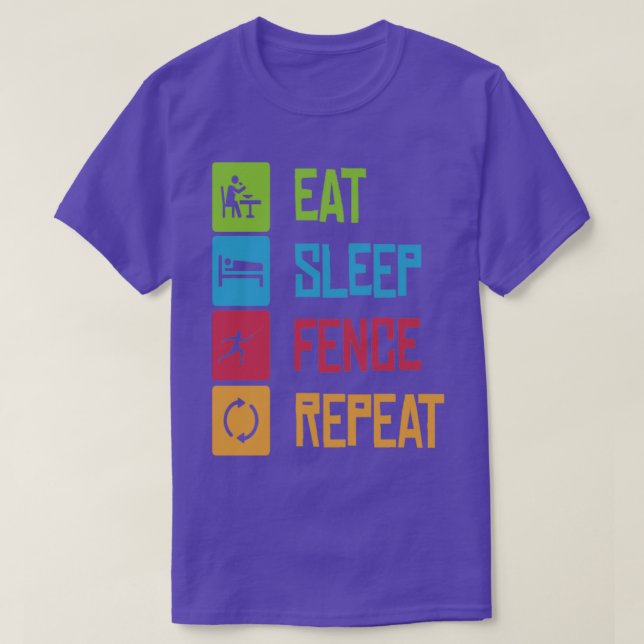 Eat Ssov Fence Fencer Epee T Shirt (Design framsida)