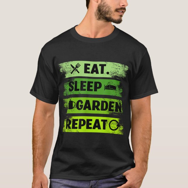 Eat Ssov Garden Repeat Farmer  T Shirt (Framsida)
