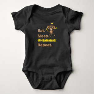 Eat Ssov Go Bananas Repeat Funny Cute Monkey T Shirt