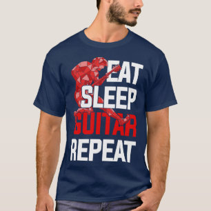Eat Ssov Guitar Repeat Funny Guitarist Guitar T Shirt