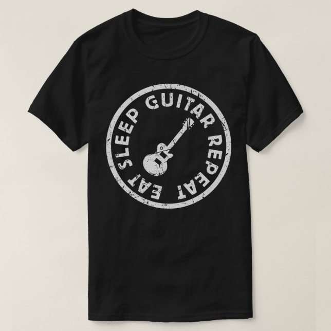 Eat Ssov Guitar Repeat Sten Musician Music Studen T Shirt (Design framsida)