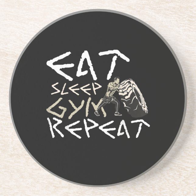 Eat Ssov Gym Repeat Funny Quote Underlägg (Framsidan)