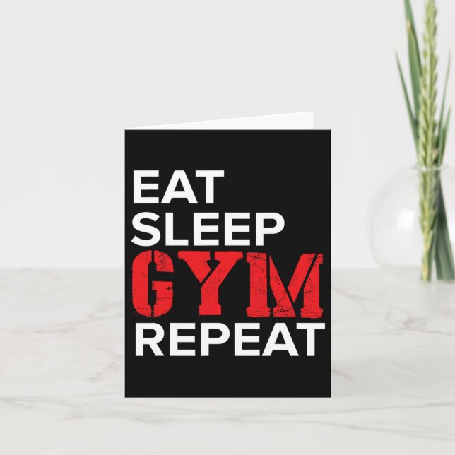 Eat Ssov Gym Repeat Kort (Framsida)