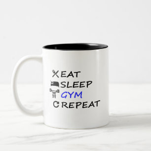 Eat Ssov Gym Repeat Två-Tonad Mugg