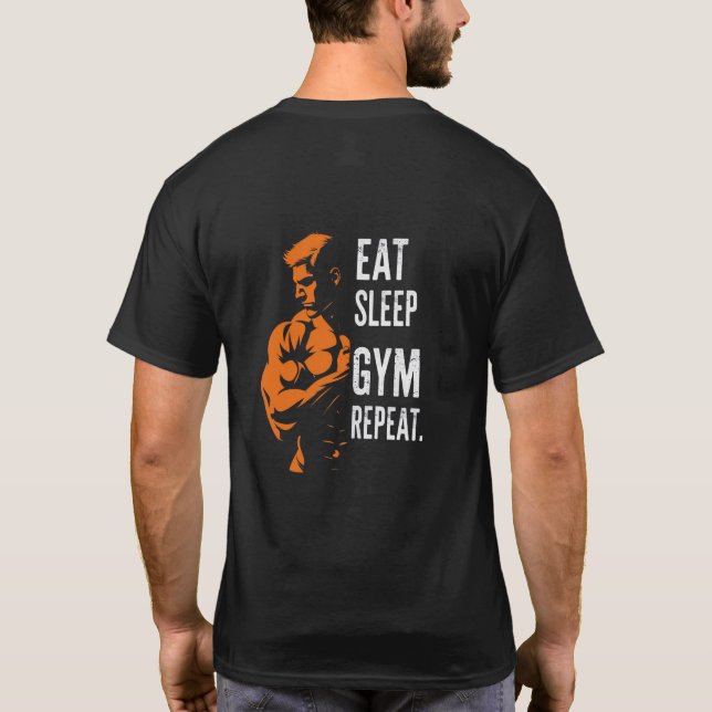 Eat Ssov Gym Repeat Workout T-Shirt (Baksida)