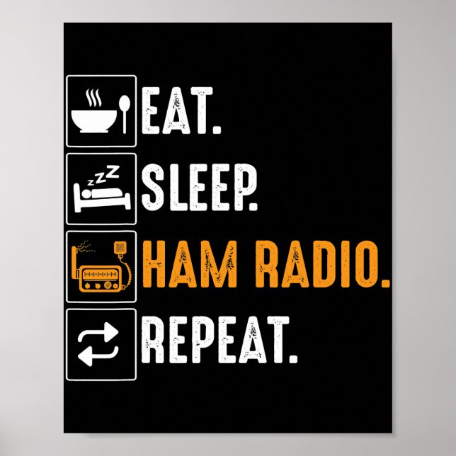 Eat Ssov Ham Radio Repetera Humor HAM Radio Poster (Framsidan)