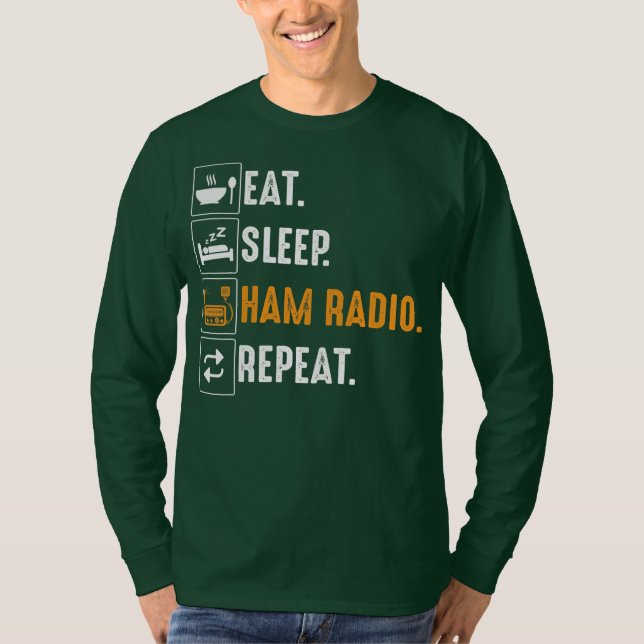 Eat Ssov Ham Radio Repetera Humor HAM Radio T Shirt (Framsida)