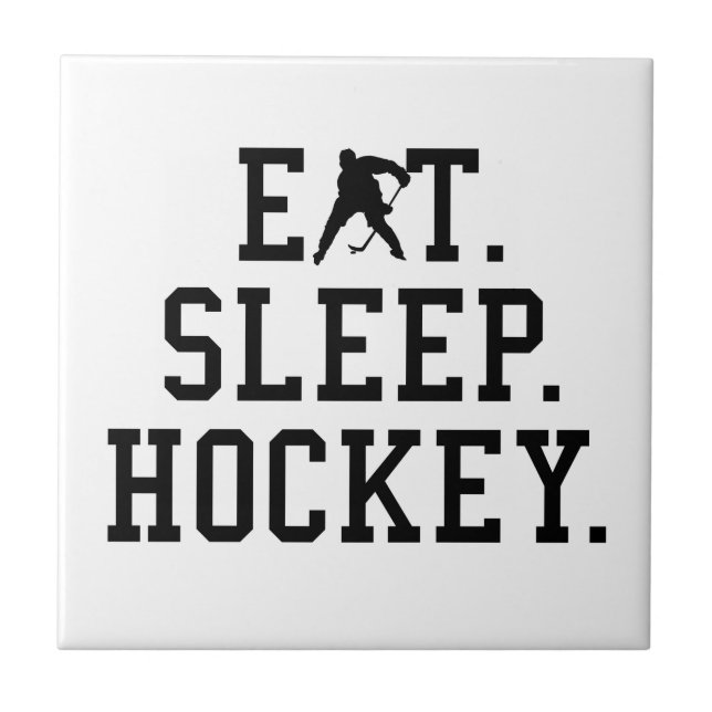 Eat Ssov Hockey - Hockey Älskare Kakelplatta (Framsidan)
