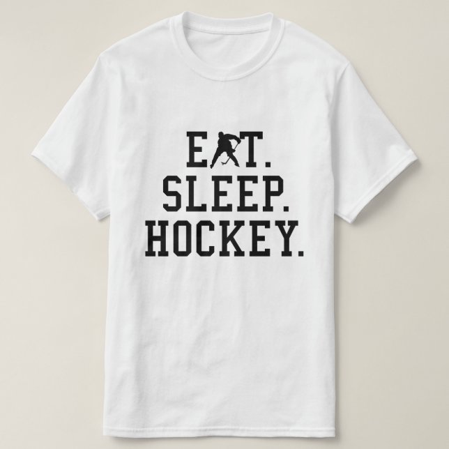 Eat Ssov Hockey - Hockey Älskare T Shirt (Design framsida)