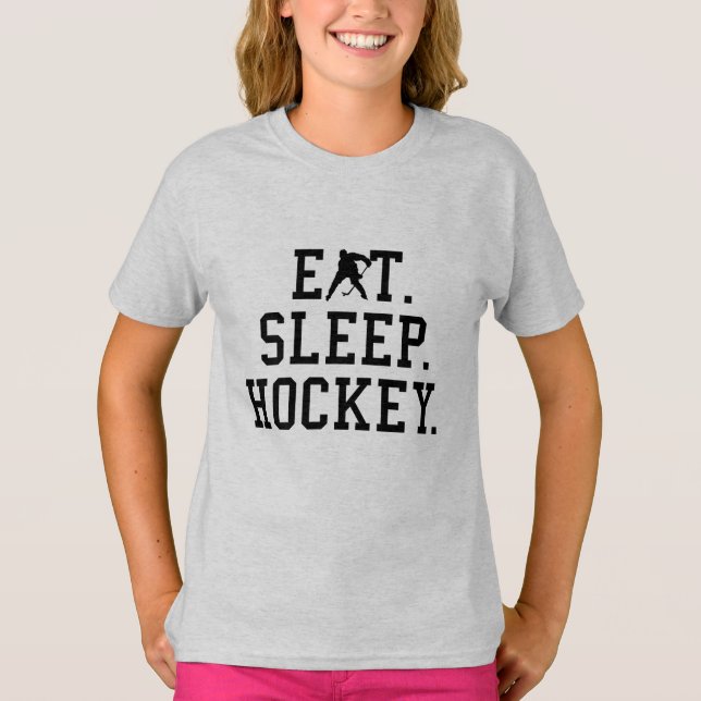 Eat Ssov Hockey - Hockey Älskare T-Shirt (Framsida)