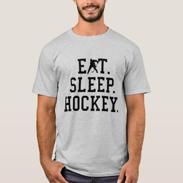 Eat Ssov Hockey - Hockey Älskare T Shirt (Framsida)