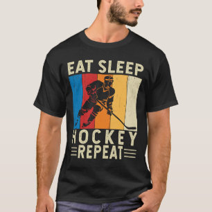Eat Ssov Hockey Repeat Funny Hockey Player Goalie T Shirt