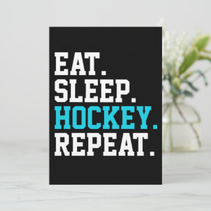 Eat Ssov Hockey Repeat -Hockey Älskare Inbjudningar