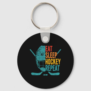Eat Ssov Hockey Repeat Hockey Roligt Ice Hockey Nyckelring