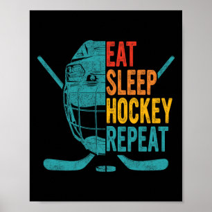 Eat Ssov Hockey Repeat Hockey Roligt Ice Hockey Poster