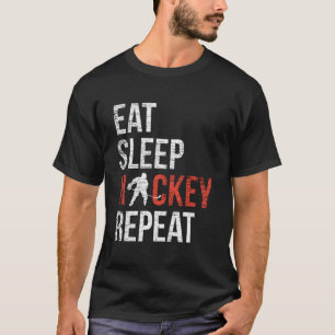 Eat Ssov Hockey Repeat Youth Ice Hockey T Shirt