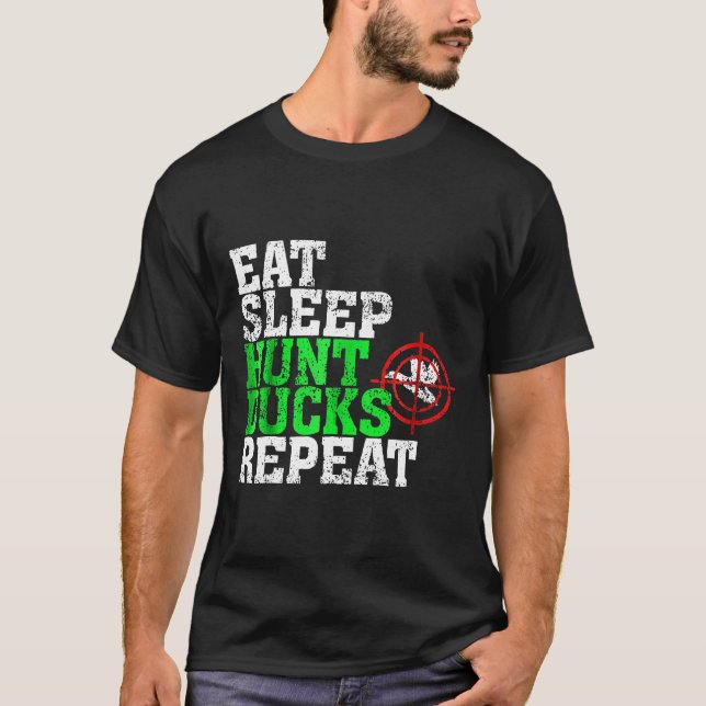 Eat Ssov Hunt Ankor Upprepa Anka Hunting Shirt Gif T (Framsida)