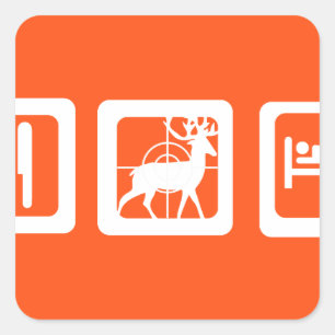 Eat Ssov Hunt Fyrkantigt Klistermärke