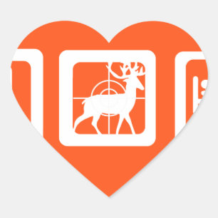 Eat Ssov Hunt Hjärtformat Klistermärke