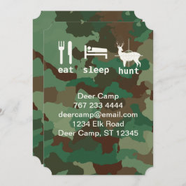 Eat Ssov Hunt Hunting Camouflage Stationery Inbjudningar