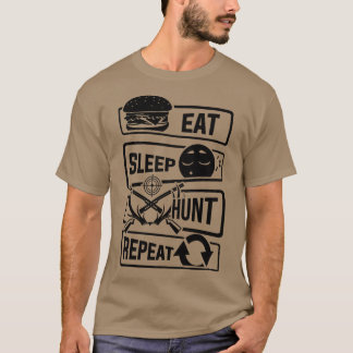 Eat Ssov Hunt Upprepa jaktjägare T Shirt