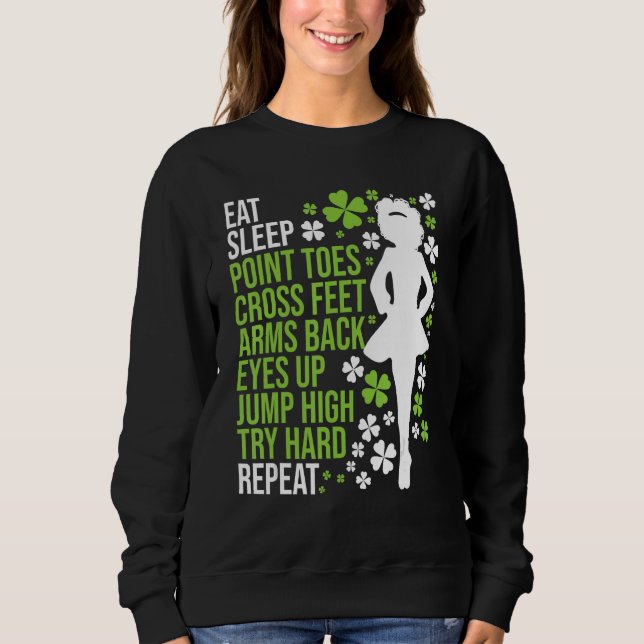 Eat Ssov Irish Dance - Irish Dancer Ceili Reel Da T Shirt (Framsida)