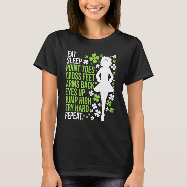 Eat Ssov Irish Dance Irish Dancer Ceili Reel Dan T Shirt (Framsida)