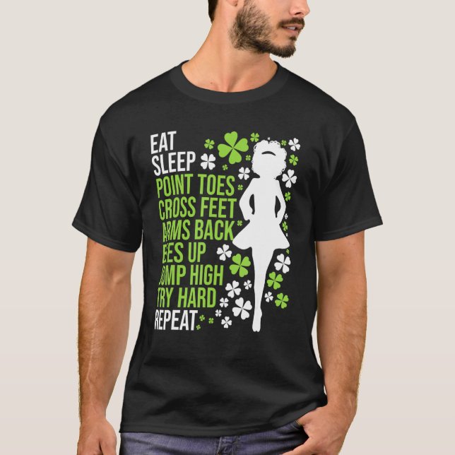 Eat Ssov Irish Dance Irish Dancer Ceili Reel Dan T Shirt (Framsida)