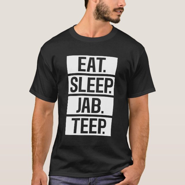 Eat Ssov Jab P Muay Thai T Shirt (Framsida)