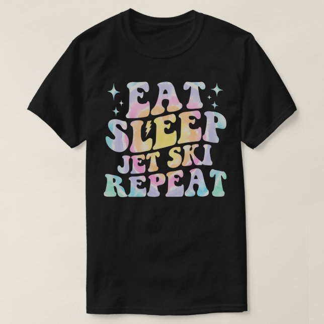 Eat Ssov jet ski Repeat jet ski Älskare Tie Dye Ro T Shirt (Design framsida)