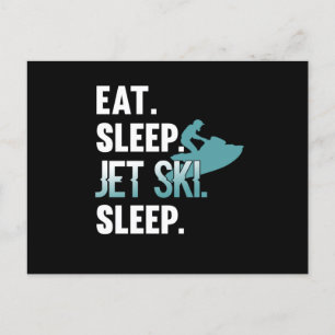 Eat Ssov Jet Ski Skiing Skier Vatten sport Inbjudan Vykort