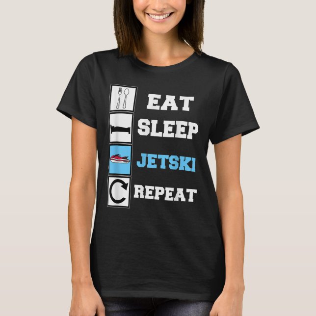 Eat Ssov Jetski Repeat Funny Jet Ski T Shirt (Framsida)