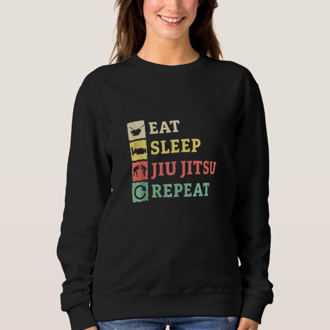 Eat Ssov Jiu Jitsu Repeat Brazilian Jiu Jitsu Mma T Shirt (Framsida)