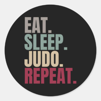 Eat Ssov Judo Repeat Runt Klistermärke