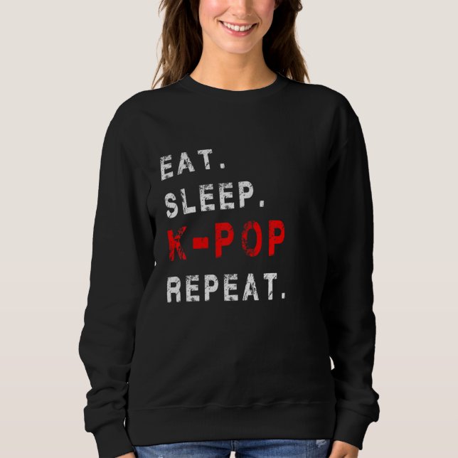 Eat Ssov K Pop Repeat Music Drama Sydkorea T Shirt (Framsida)